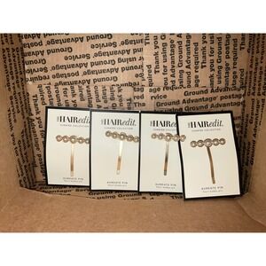 The Hair Edit Aureate Pin Pearl Bobby Pin Gold Faux Pearl Curated Collection 4pc